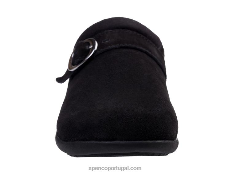 Spenco Footwear preto camurça ashley 648F371 mulheres
