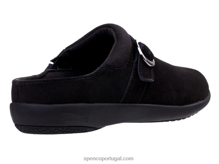 Spenco Footwear preto camurça ashley 648F371 mulheres