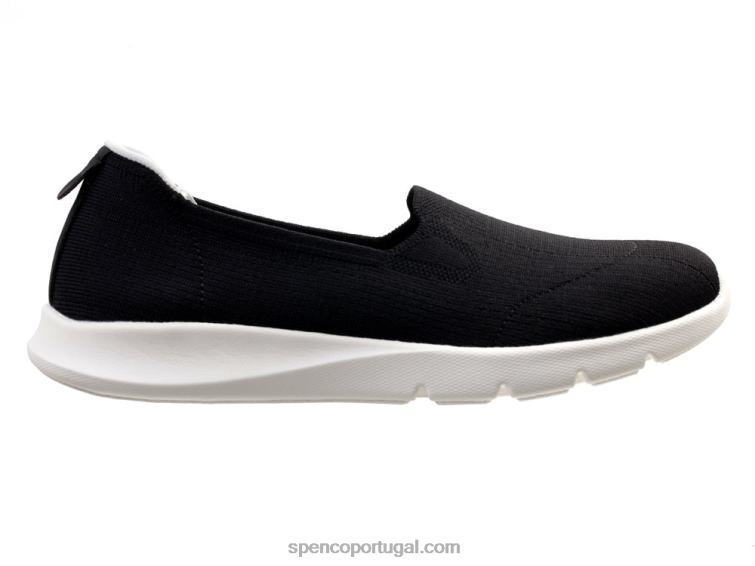 Spenco Footwear preto conforto alongamento facilidade 648F336 mulheres