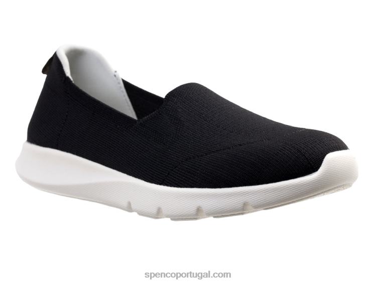 Spenco Footwear preto conforto alongamento facilidade 648F336 mulheres
