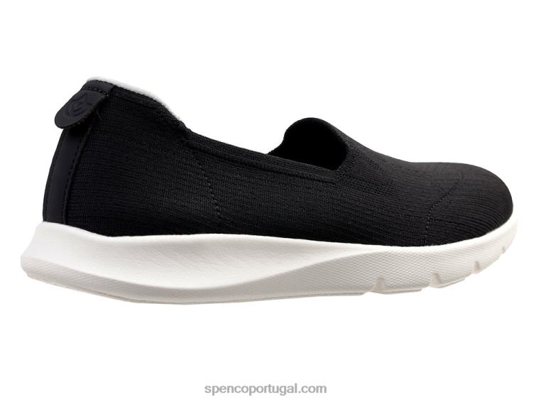 Spenco Footwear preto conforto alongamento facilidade 648F336 mulheres