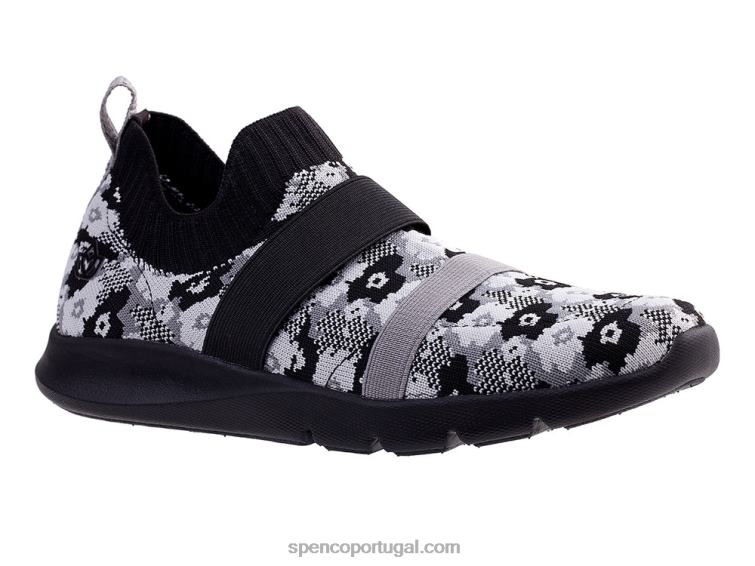 Spenco Footwear preto karma stretch floral 648F521 mulheres