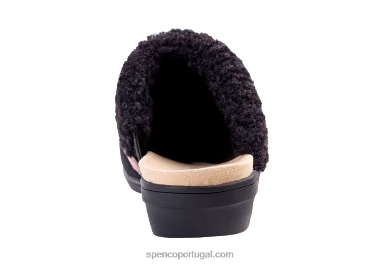 Spenco Footwear preto ojai tamanco aconchegante 648F552 mulheres