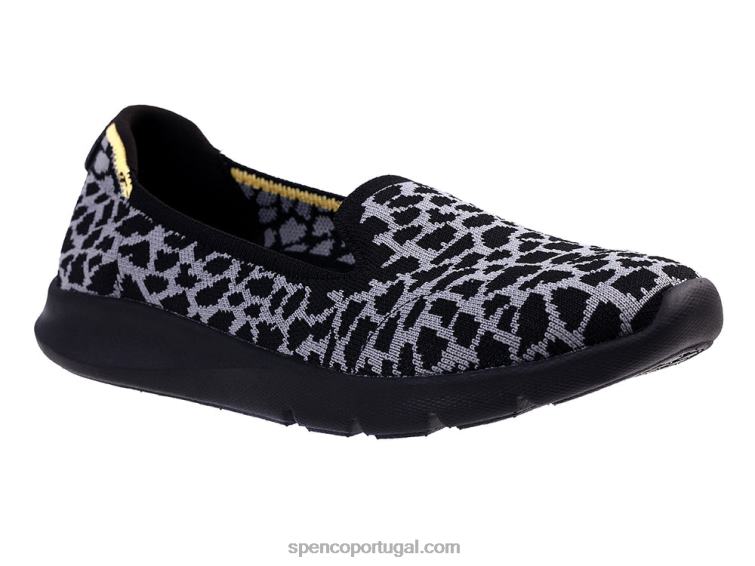 Spenco Footwear preto épico estiramento girafa clássico 648F505 mulheres