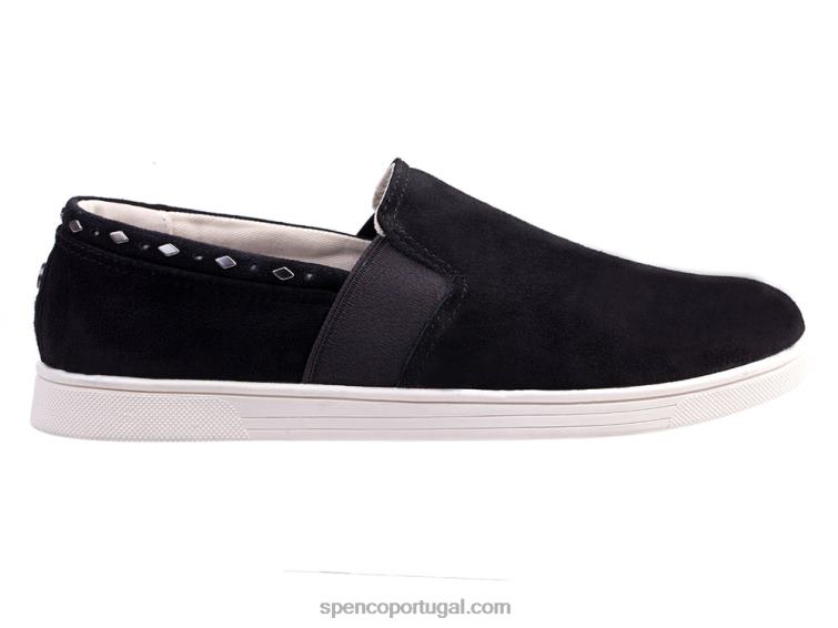 Spenco Footwear preto rebite santa barbara clássico 648F487 mulheres