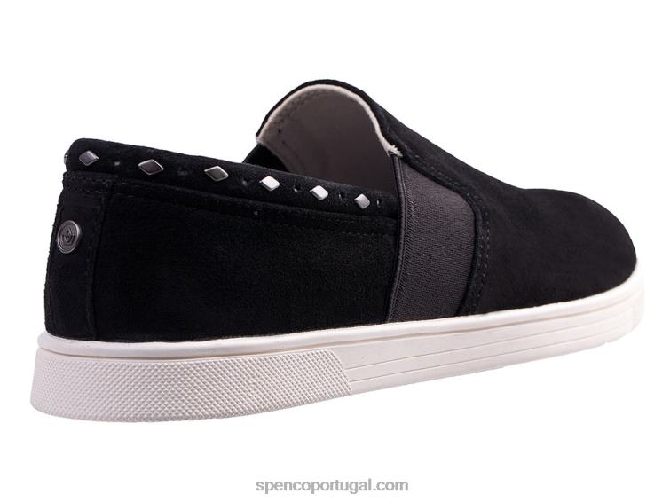 Spenco Footwear preto rebite santa barbara clássico 648F487 mulheres