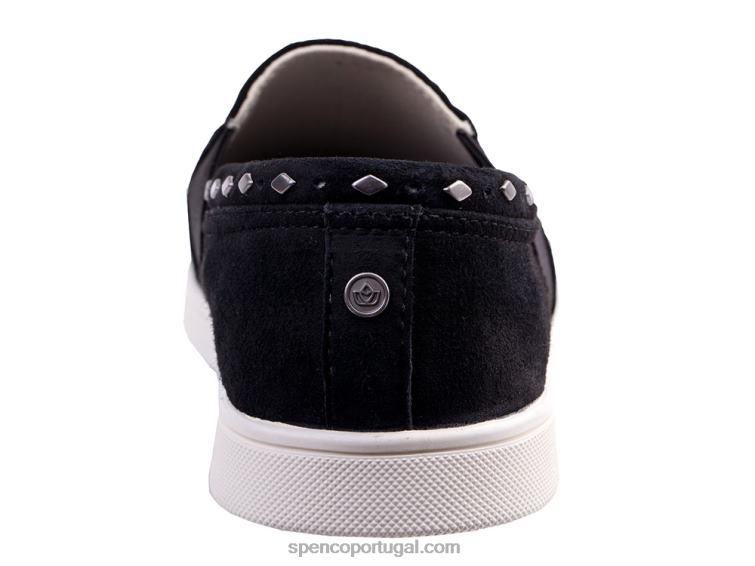 Spenco Footwear preto rebite santa barbara clássico 648F487 mulheres