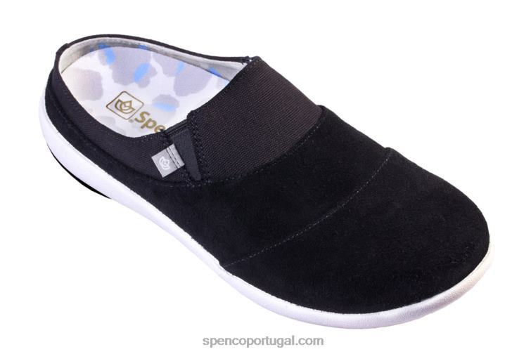 Spenco Footwear preto sesta bokeh em camadas 648F630 mulheres