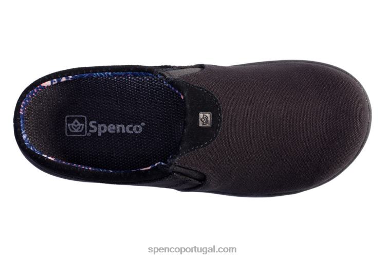 Spenco Footwear preto sesta nova perfurada 648F625 mulheres
