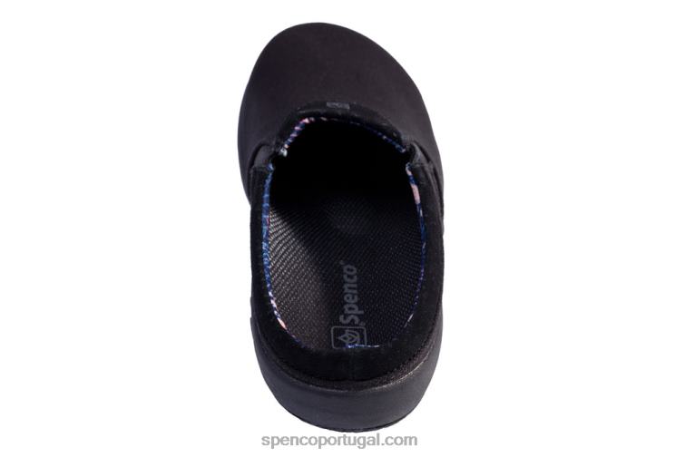Spenco Footwear preto sesta nova perfurada 648F625 mulheres