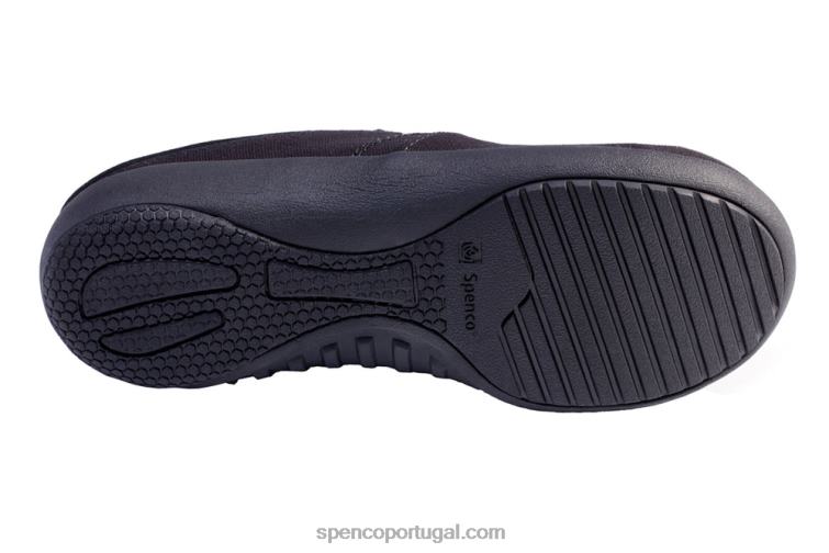 Spenco Footwear preto sesta nova perfurada 648F625 mulheres