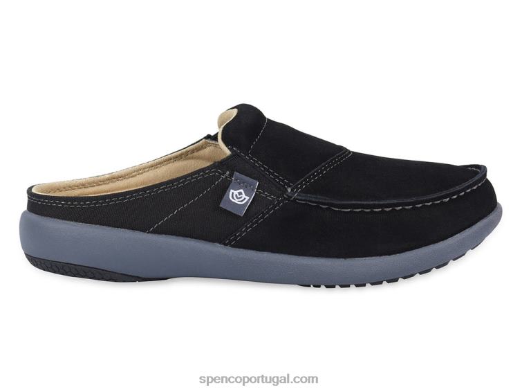 Spenco Footwear preto sesta via 648F615 mulheres