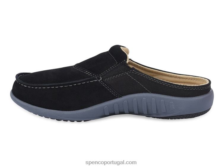 Spenco Footwear preto sesta via 648F615 mulheres