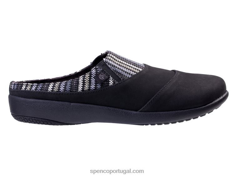 Spenco Footwear preto siesta nuevo stripe 648F400 mulheres