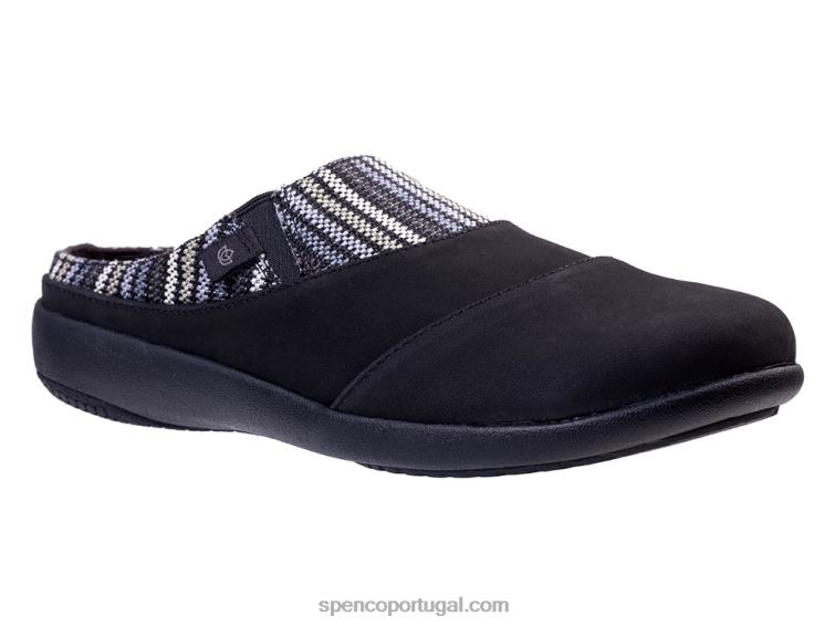 Spenco Footwear preto siesta nuevo stripe 648F400 mulheres