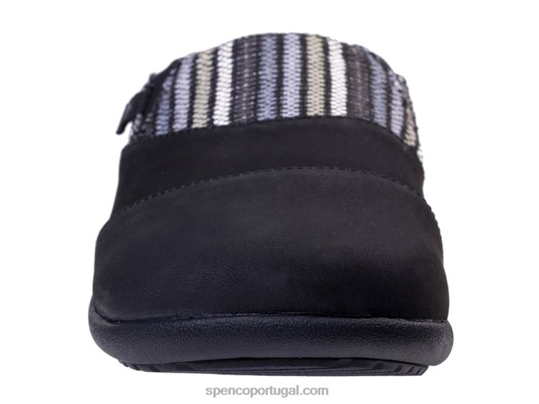 Spenco Footwear preto siesta nuevo stripe 648F400 mulheres