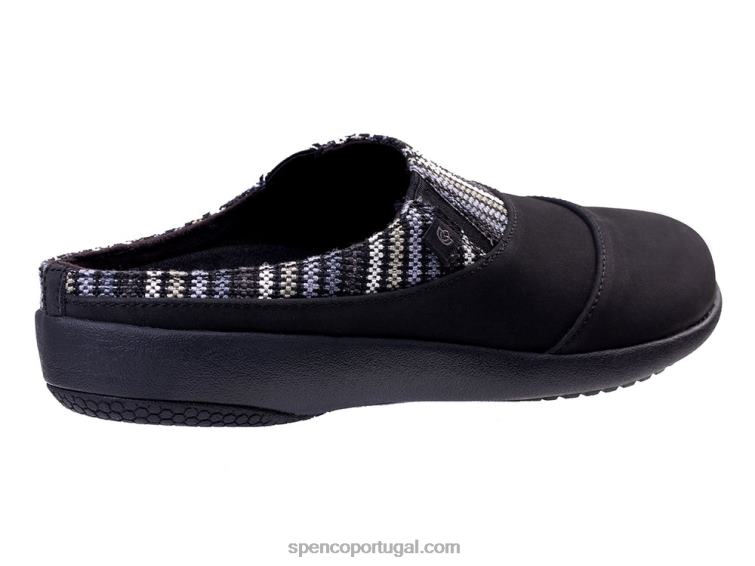 Spenco Footwear preto siesta nuevo stripe 648F400 mulheres