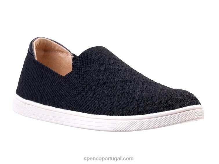Spenco Footwear preto trecho de marinheiro 648F422 mulheres