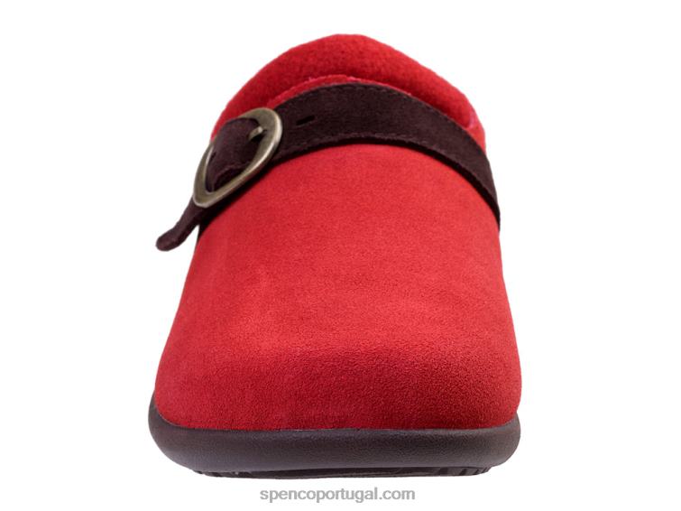 Spenco Footwear vermelho camurça ashley 648F370 mulheres