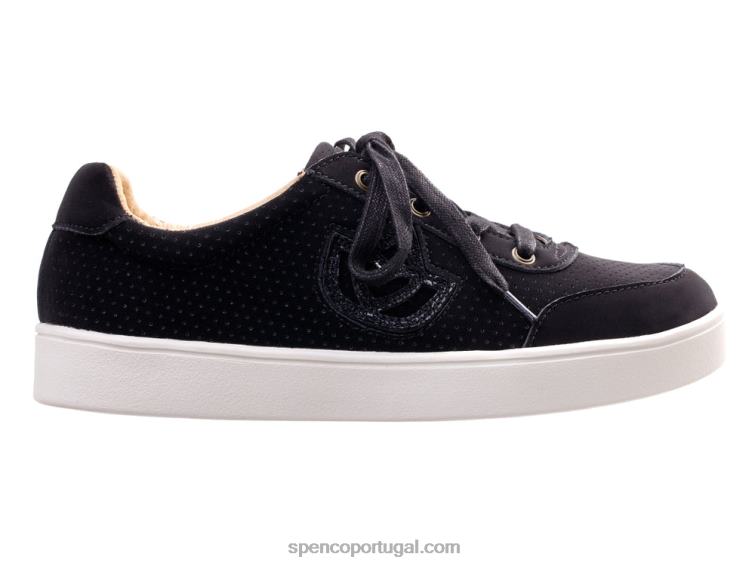 Spenco Footwear preto tênis belmont 648F377 mulheres