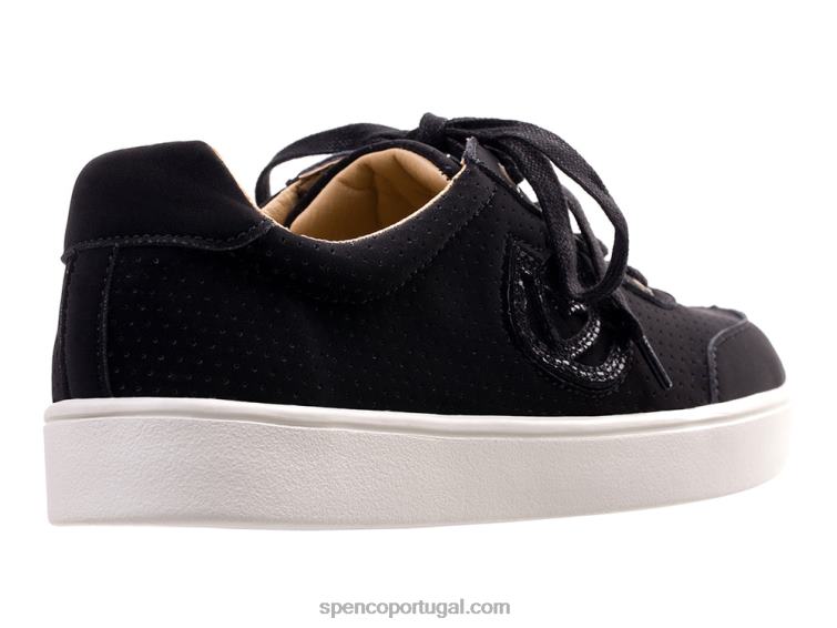 Spenco Footwear preto tênis belmont 648F377 mulheres