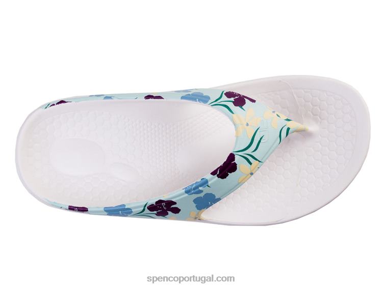 Spenco Footwear botão de ouro fusão 2 floral 648F252 mulheres