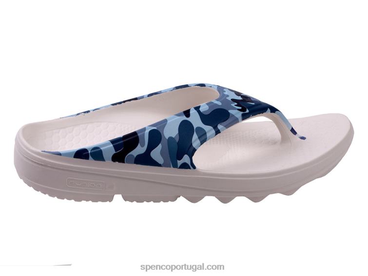 Spenco Footwear camuflagem azul sandália camuflada fusion 2 648F256 mulheres