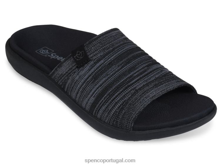 Spenco Footwear preto astoria slide - best-seller 648F234 mulheres