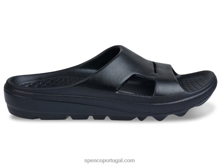 Spenco Footwear preto fusão 2 fade slide 648F230 mulheres