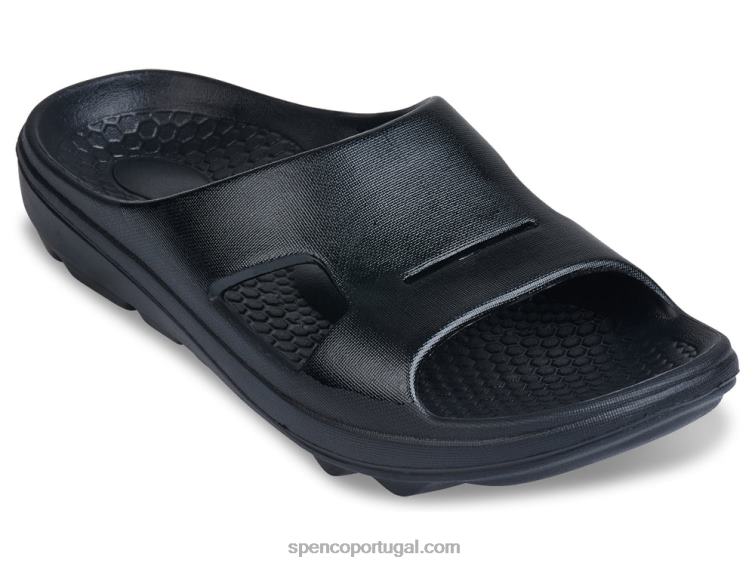 Spenco Footwear preto fusão 2 fade slide 648F230 mulheres