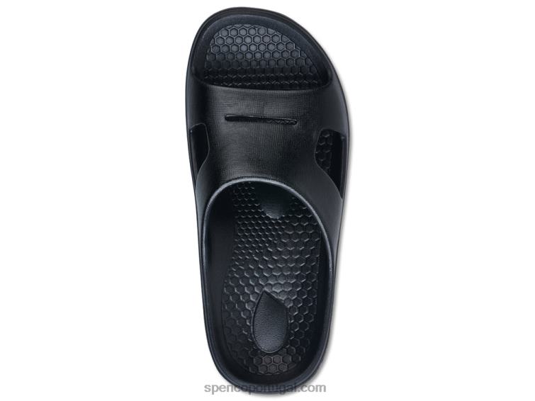 Spenco Footwear preto fusão 2 fade slide 648F230 mulheres