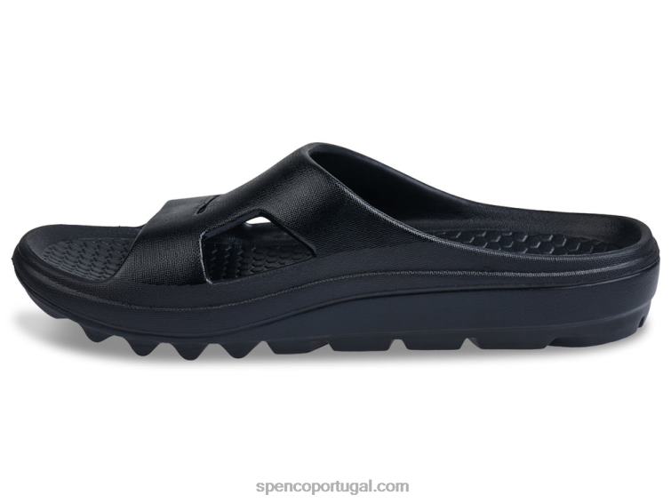 Spenco Footwear preto fusão 2 fade slide 648F230 mulheres