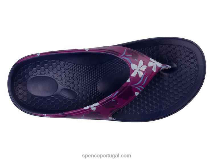 Spenco Footwear preto fusão 2 floral 648F251 mulheres