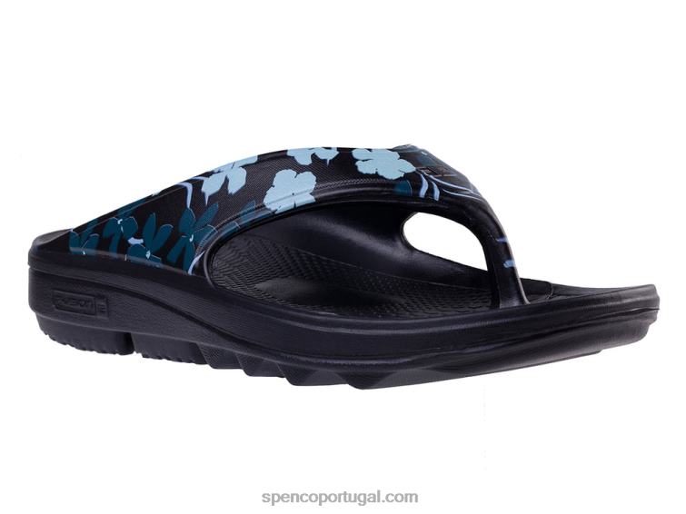 Spenco Footwear preto fusão 2 floral 648F251 mulheres