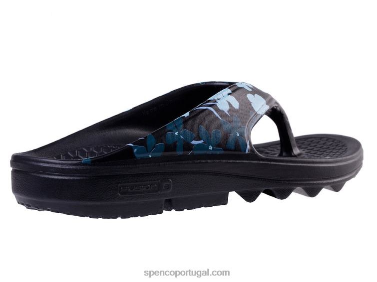Spenco Footwear preto fusão 2 floral 648F251 mulheres