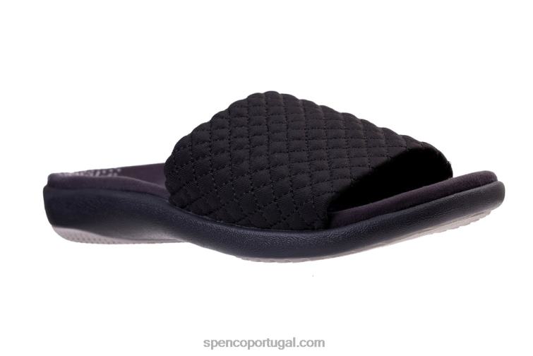 Spenco Footwear preto hanna slide clássico 648F273 mulheres