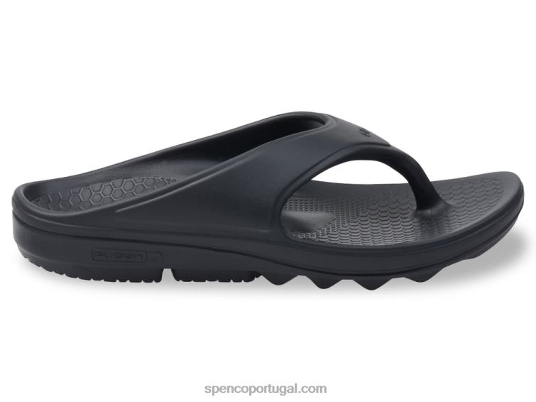 Spenco Footwear preto sandália fusão 2 648F223 mulheres
