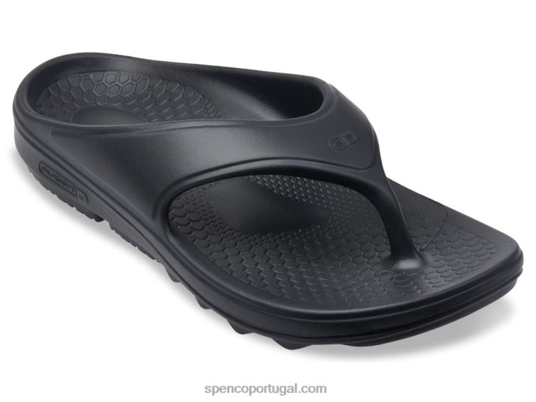 Spenco Footwear preto sandália fusão 2 648F223 mulheres
