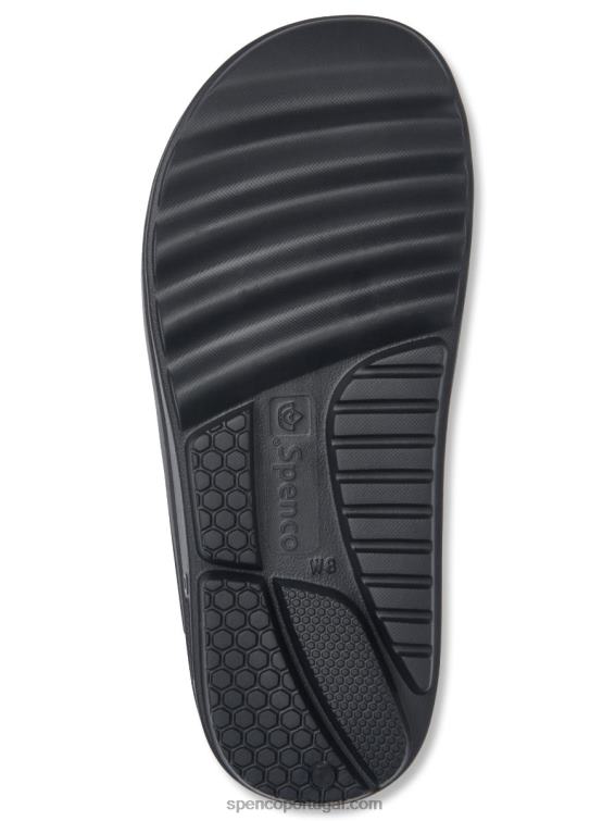 Spenco Footwear preto sandália fusão 2 648F223 mulheres