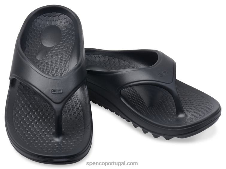 Spenco Footwear preto sandália fusão 2 648F223 mulheres