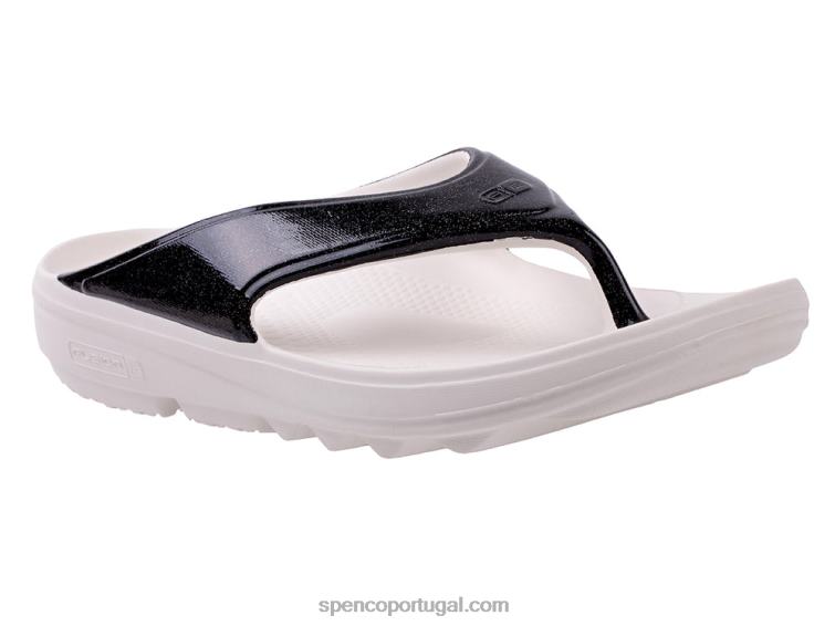 Spenco Footwear preto sandália fusion 2 perolada 648F244 mulheres