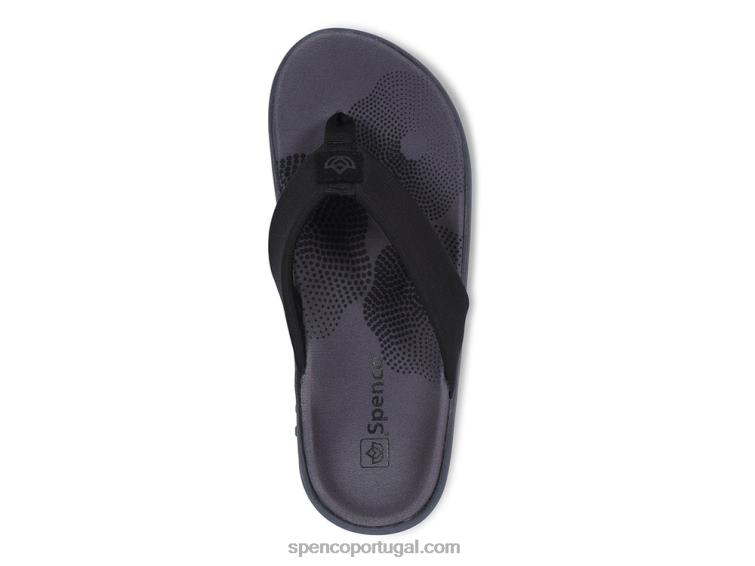 Spenco Footwear preto sandália vitoria 648F267 mulheres