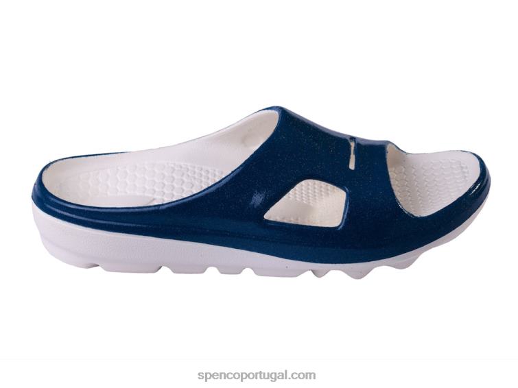 Spenco Footwear tinta azul fusão 2 slide perolado 648F262 mulheres