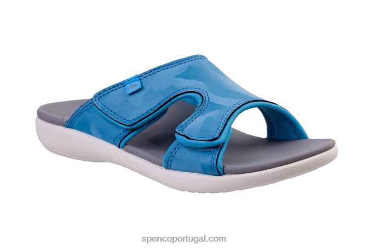 Spenco Footwear azul slide de camuflagem kholo 648F165 mulheres