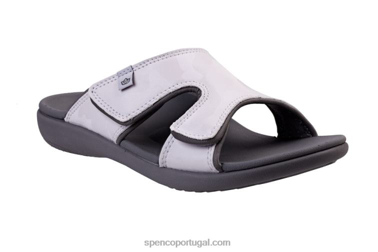 Spenco Footwear branco slide de camuflagem kholo 648F169 mulheres