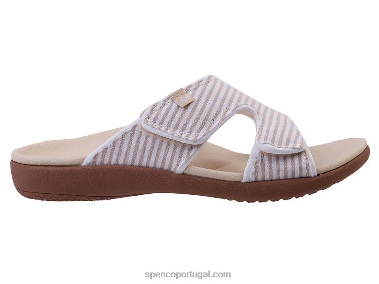 Spenco Footwear bronzeado do deserto kholo listra sazonal 648F161 mulheres
