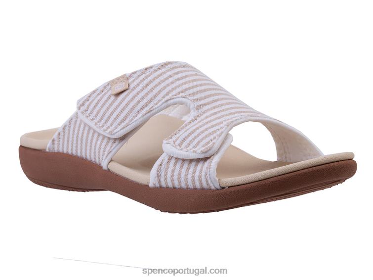 Spenco Footwear bronzeado do deserto kholo listra sazonal 648F161 mulheres