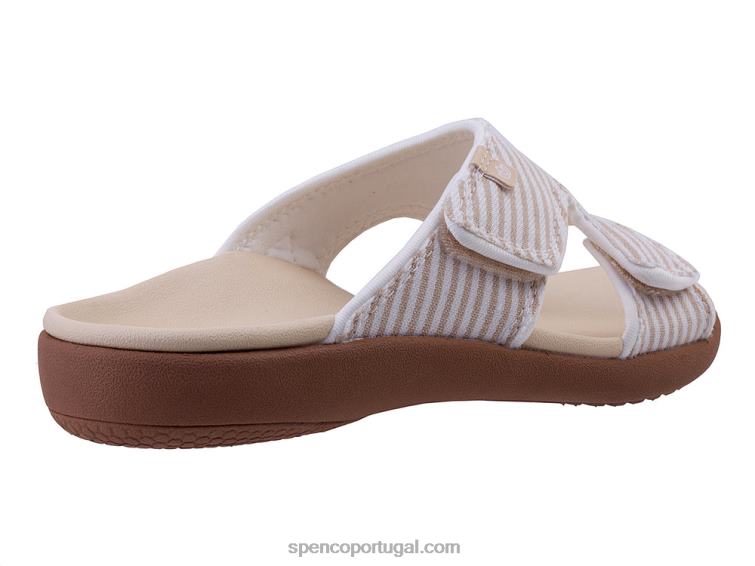 Spenco Footwear bronzeado do deserto kholo listra sazonal 648F161 mulheres