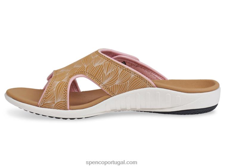 Spenco Footwear bronzeado escorregador de onda kholo 648F177 mulheres
