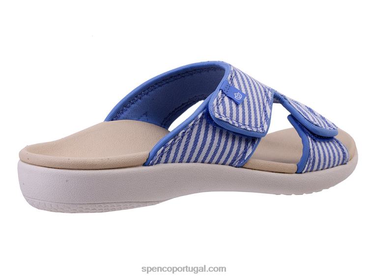 Spenco Footwear carolina azul kholo listra sazonal 648F160 mulheres